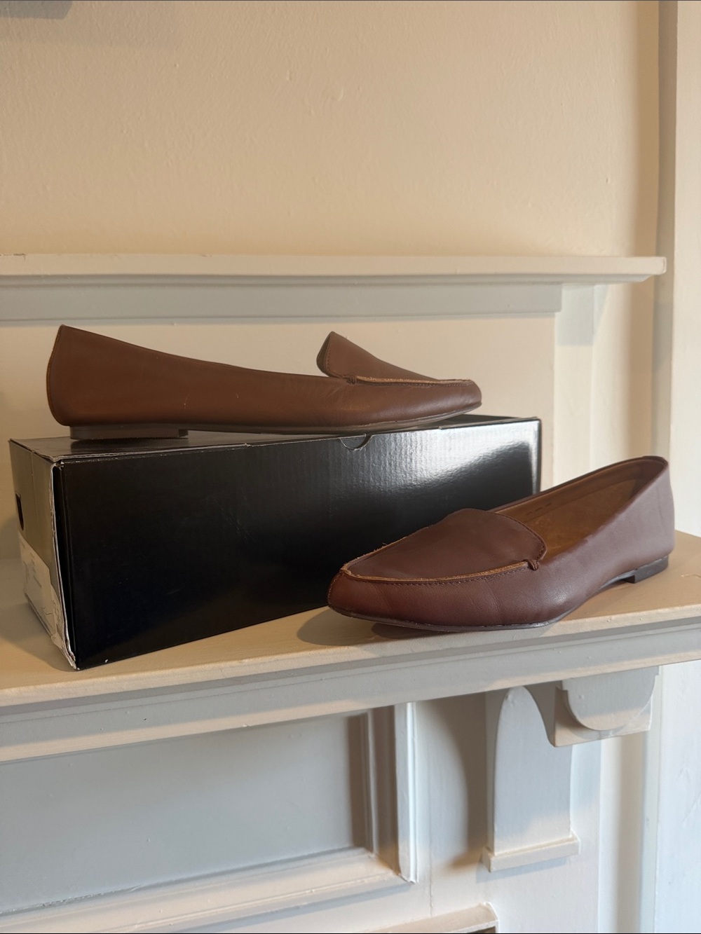 J. Crew Brown Leather Slip-On Loafers